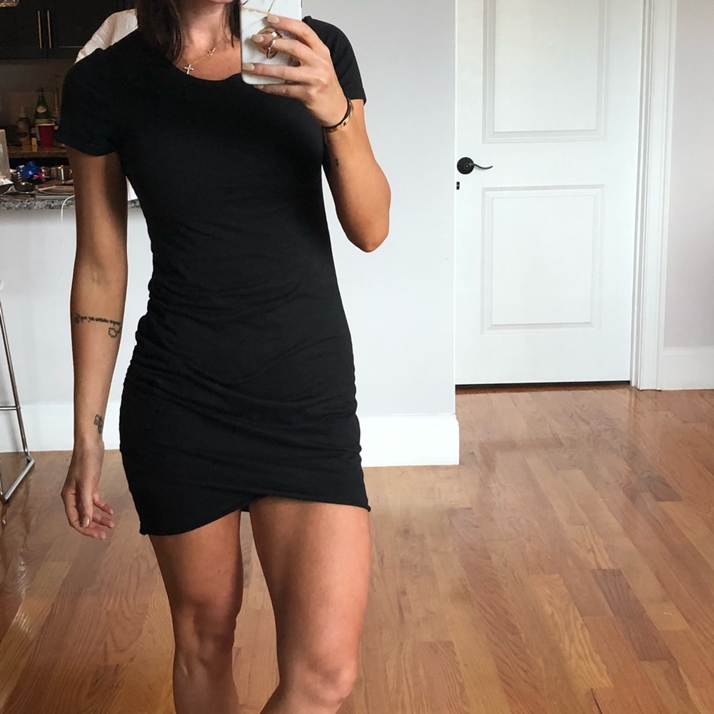 Ruched T-shirt dress